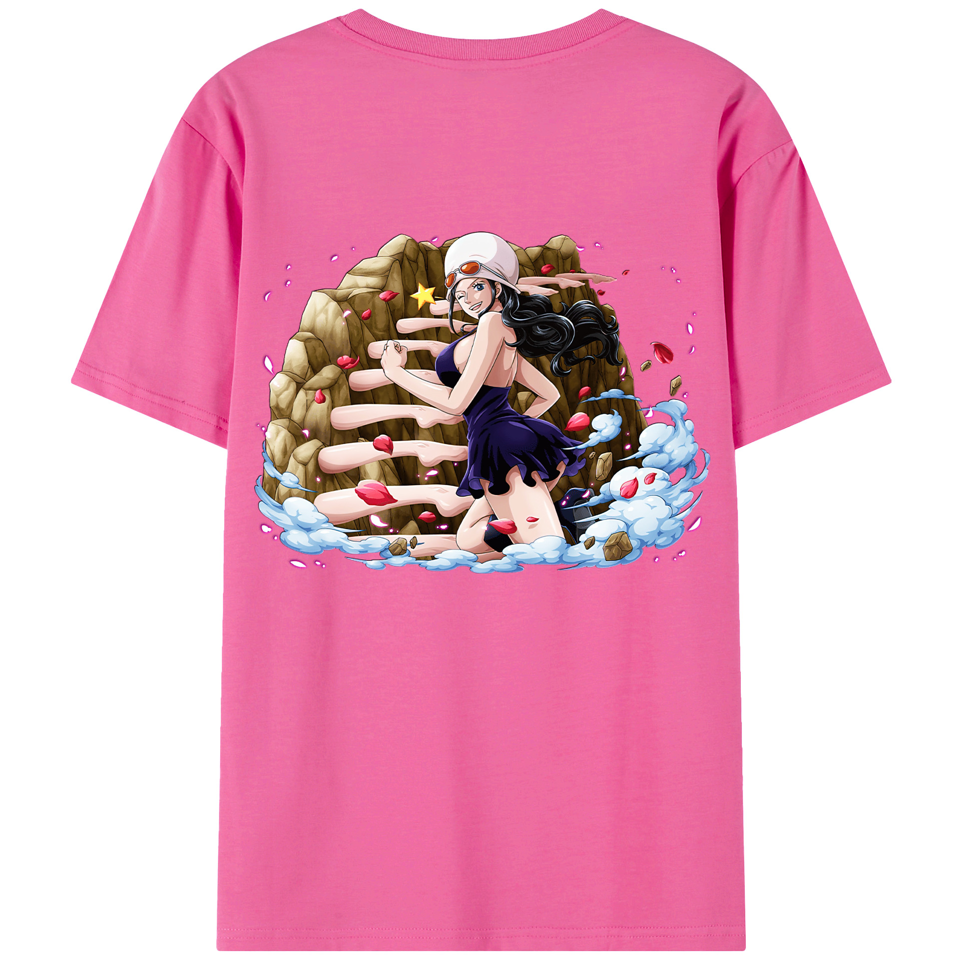 ワンピース ニコ・ロビン ONE PIECE Nico Robin レディース半袖Tシャツ(バックプリント)